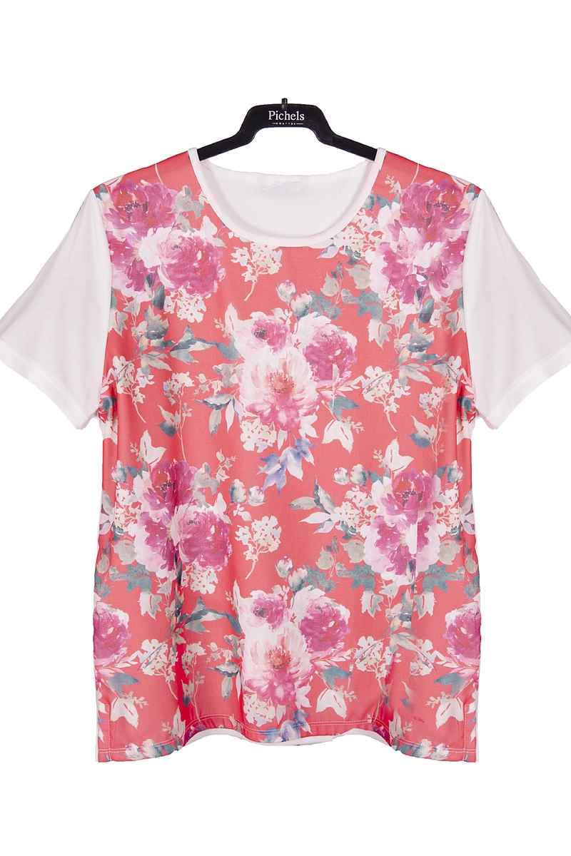 CAMISETA FLORAL GASA