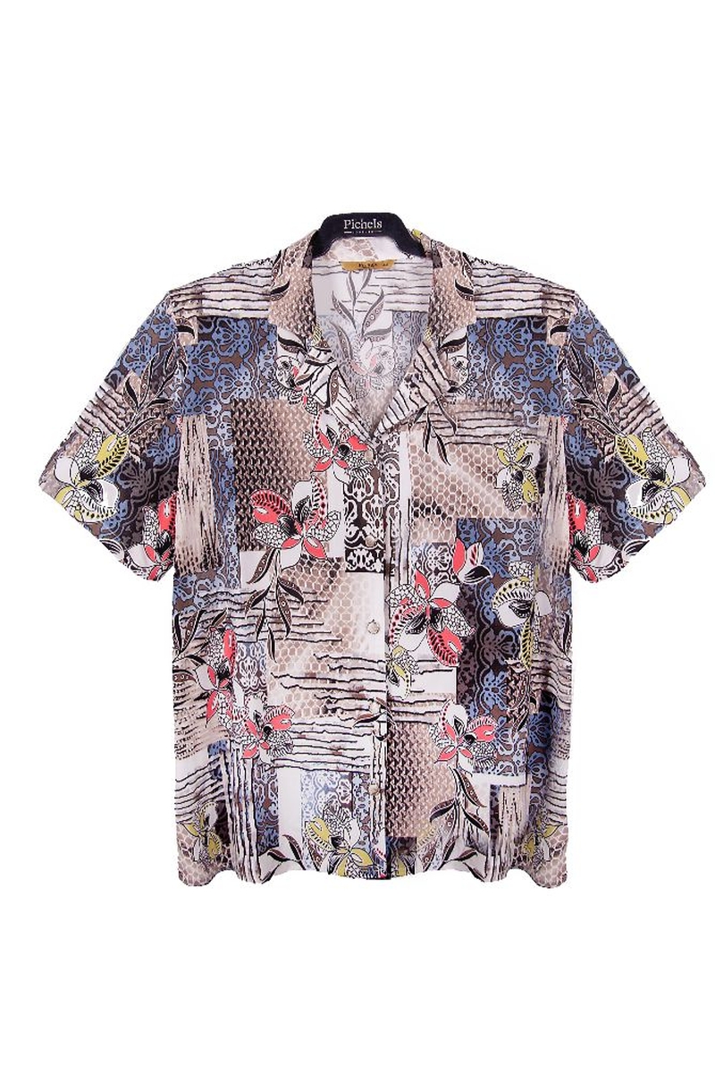 camisa punto estampada